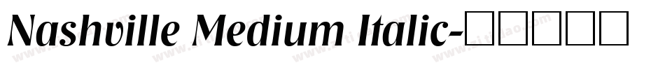 Nashville Medium Italic字体转换